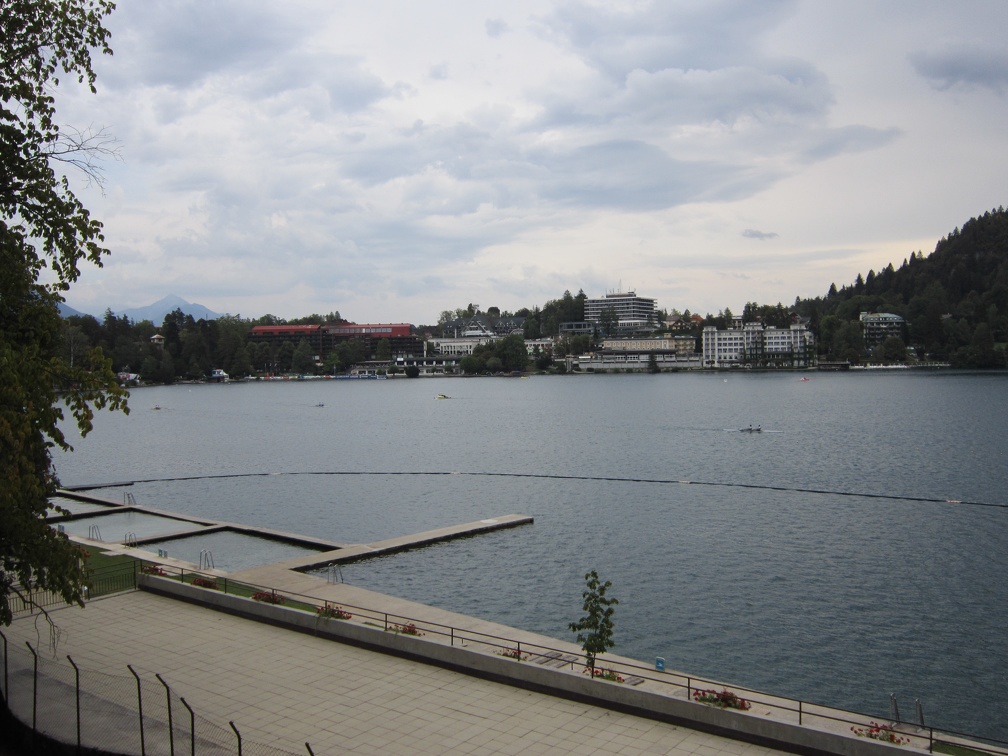 Swimming Area  foreground  and Bled  background 